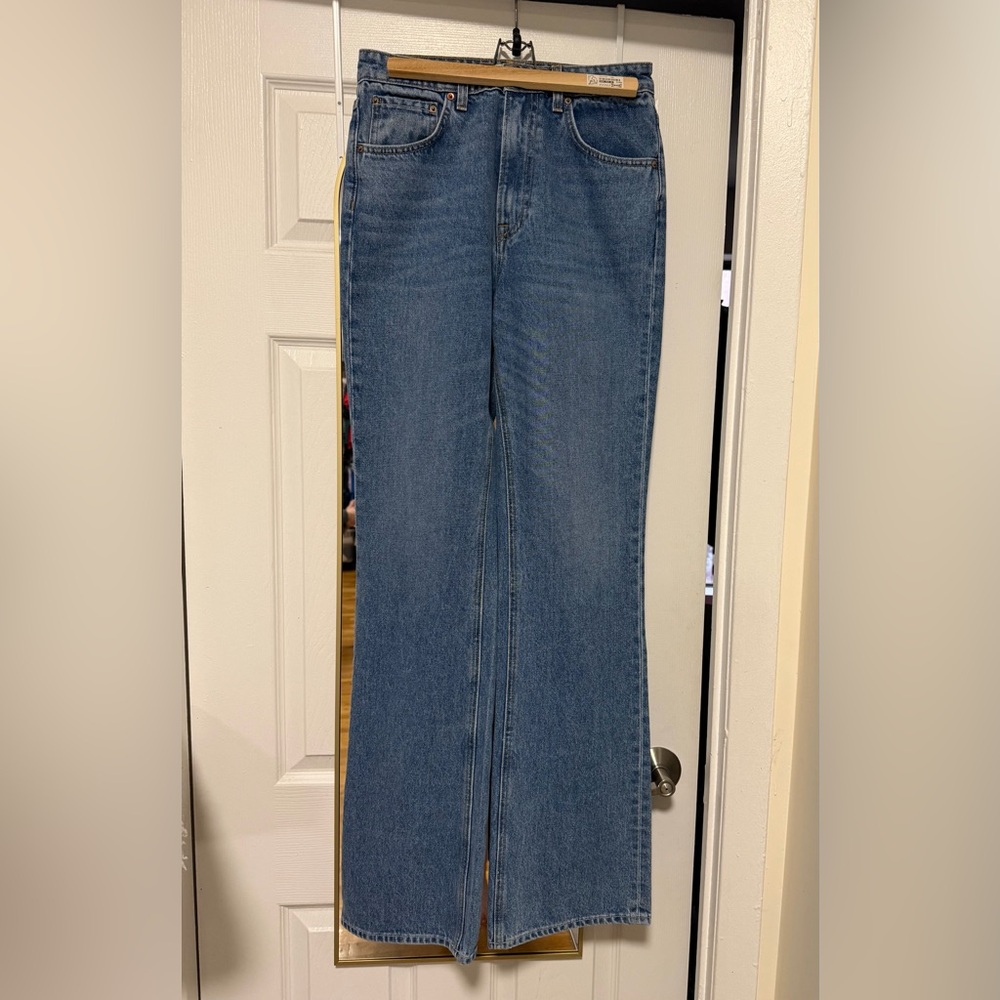 GRLFRND The Melanie High Rise Boot Cut in Lovers Lane (EUC) - Picture 4 of 16